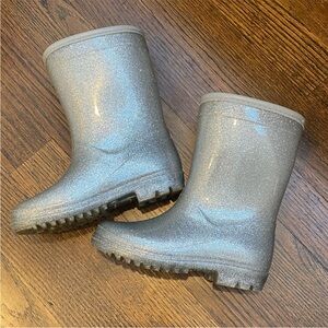 Carter’s Glitter Silver Sparkle Rain Boots